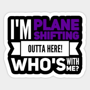 Funny DnD Plane Shifter - Natural 20 - D20 - Dungeon Master Sticker